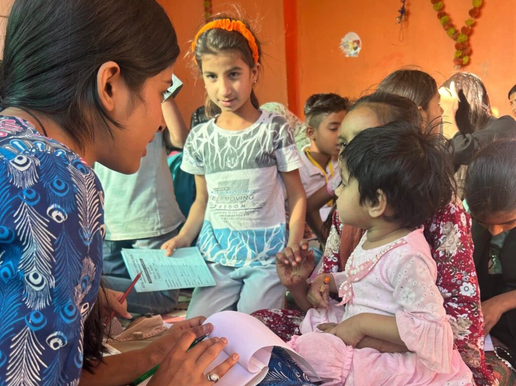 Jan Sanjeevni Trust volunteers providing educational support to underprivileged children.