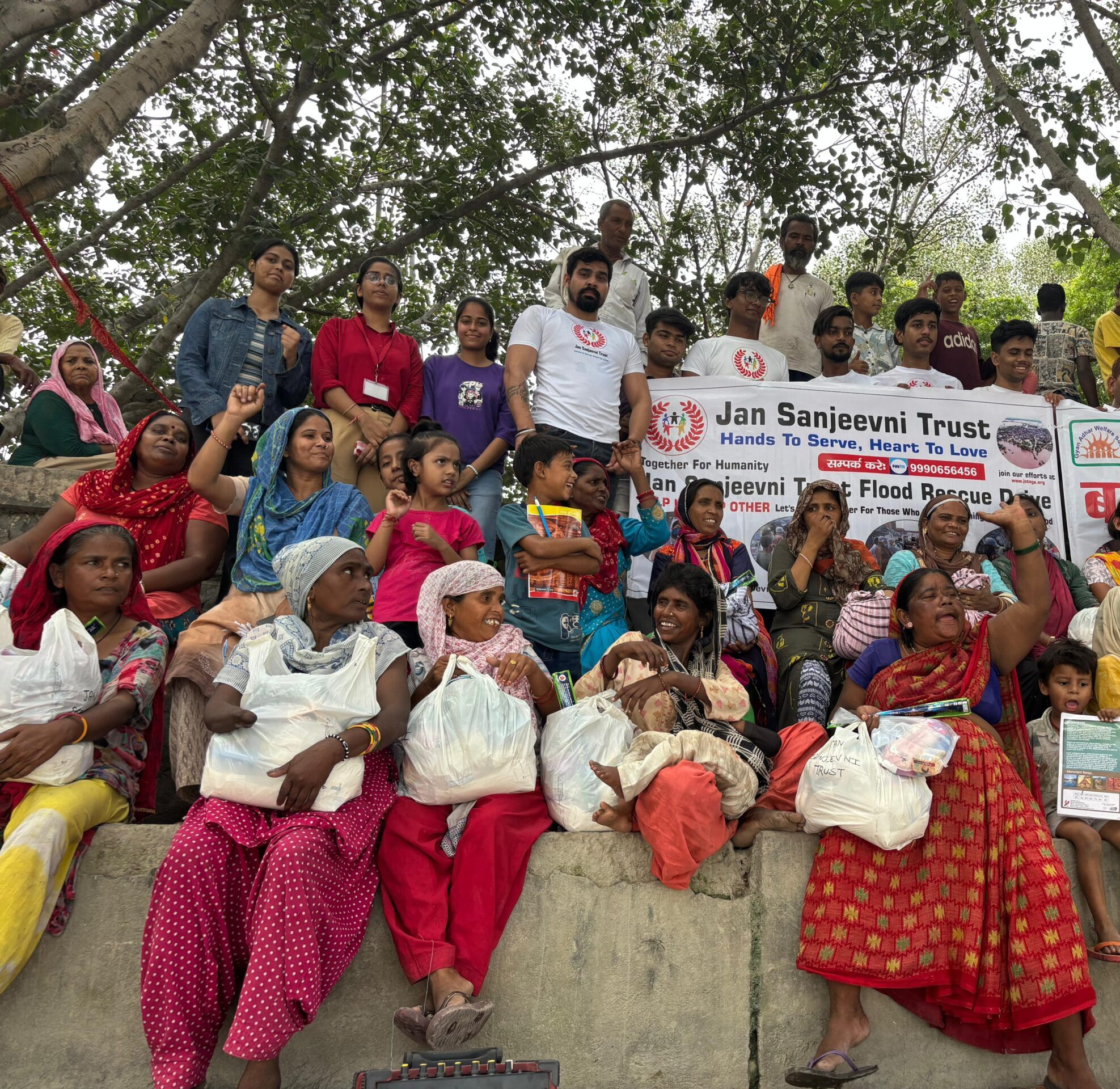 emergency food and hygiene support Yamuna floods