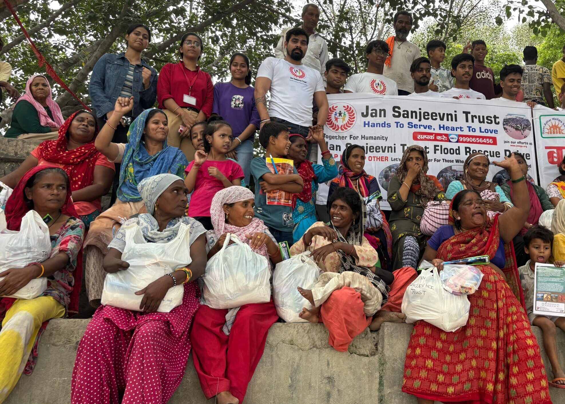 emergency food and hygiene support Yamuna floods