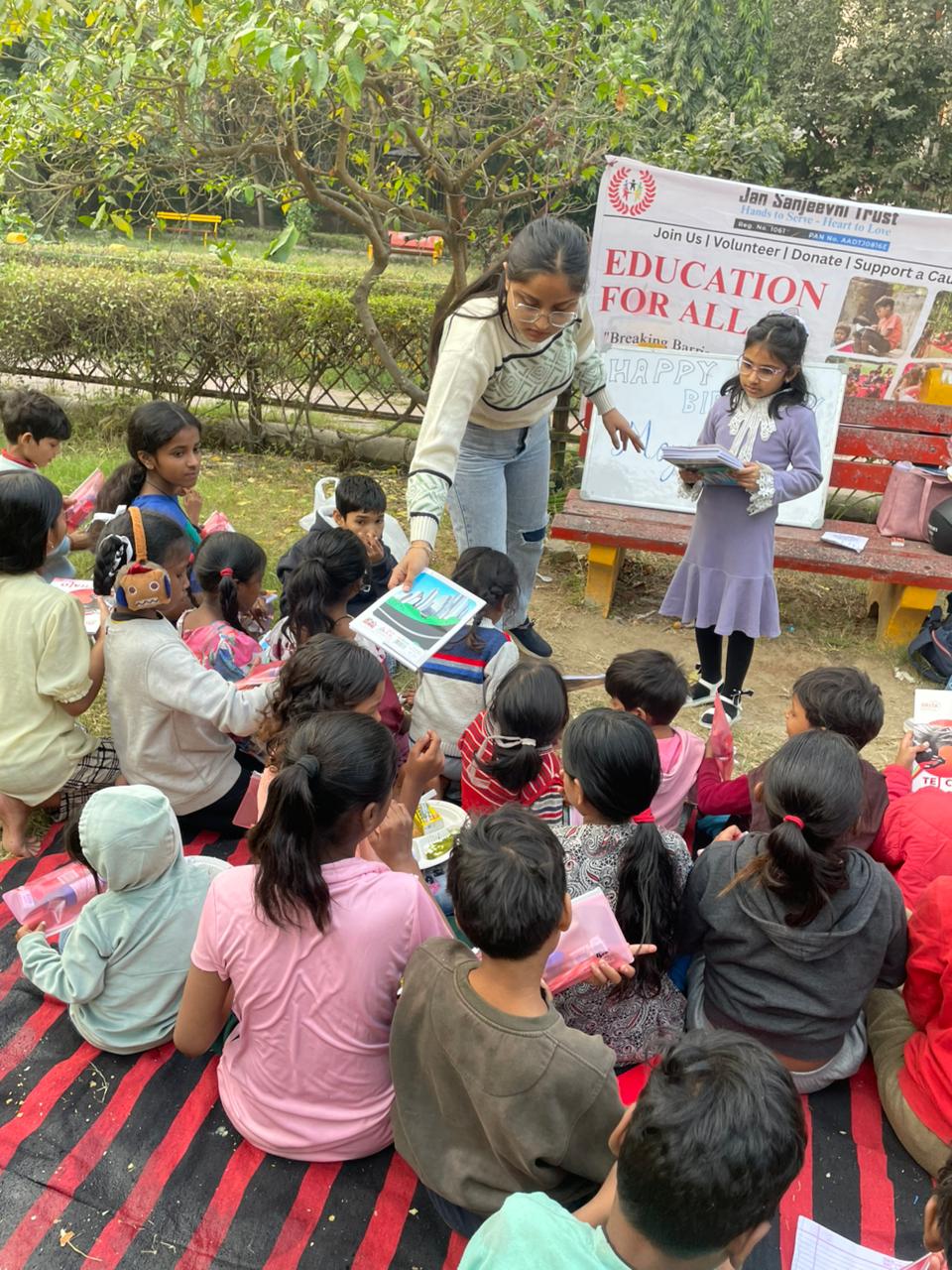 Stationery Distribution Drive Jan Sanjeevni Trust